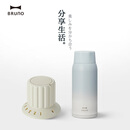 BRUNO夏日生活美学套装—BRUNO蓝牙磁吸防水旋钮音箱 象牙白+BRUNO保温杯渐变 清风蓝 350ml
