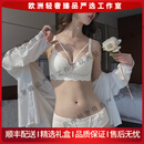 mybodynoky轻奢品牌女士内衣女聚拢显大收副乳防下垂性感文胸罩套装夏季 灰白色-单内衣 70A 32 (小胸聚拢)