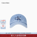 Calvin KleinJeans【父亲节礼物】男女ck刺绣弯檐运动牛仔鸭舌棒球帽4G5041G LHK-牛仔蓝 均码 OS