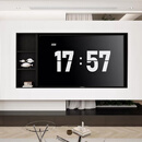 铝合金电视机壁龛嵌入式电视背景墙客厅铝合金框65寸75寸85寸定制 【典雅黑】65寸单侧储物格【不含灯带】