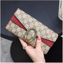 香奈小香钱包女士2025新款真皮长夹女式手机两用皮夹  长19*宽10cm 酒红