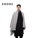 ERDOS 男装年早秋纯羊绒缩绒小提花毯空调毯 浅驼灰 200cmX180cm