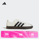 adidas「T头鞋」VL COURT复古休闲板板鞋德训鞋男女阿迪达斯轻运动   汉玉白/黑色/树脂黄   38