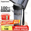 特百惠（Tupperware）茶韵500ML塑料杯男女士学生夏季运动水杯子户外便携大容量 酷炫黑