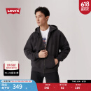 Levi's李维斯25年春季新款男士时尚简约针织休闲连帽开衫卫衣外套 黑色 000VR-0000 L