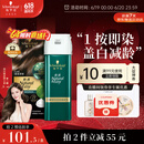 施华蔻（Schwarzkopf）怡然一按染泡泡染发乳5.65雾感茶棕染发剂植物染发膏轻松多次盖白