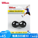 Wilson壁球球单黄点红点双黄点专业壁球训练球初学入门进阶 WRT617800单黄点（2粒）