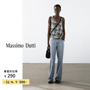 Massimo Dutti折扣升级2025女装休闲通勤风拼接无袖背心T恤上衣05174915 黑色 XS (165/84A)