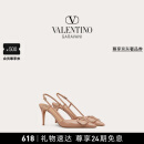 华伦天奴VALENTINO[礼物]女士 VLOGO SIGNATURE 漆皮高跟鞋 肉桂粉色 37 （偏大半码）