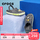 卡骆驰crocs洞洞鞋贝雅卡骆班轻便耐磨一脚蹬休闲鞋|205089 石板灰/青柠绿-0GX 41 /42(260mm)