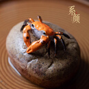 系颜招财陶瓷紫砂变色螃蟹茶宠摆件精品可养八方来财茶桌茶玩 [变色茶宠系列]八方招财变色螃蟹