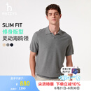 哈吉斯（HAZZYS）男装 2025夏季新款简约上衣休闲翻领短袖POLO针织衫男ABYZD0CAX11 灰色GE L （175/96A 48）