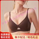 TEENIE WEENIE轻奢品牌女士内衣女小胸聚拢运动薄款收副乳防下垂夏季美背文胸罩 可可色  S (推荐70A/70B)