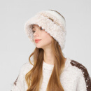 卡蒙（Kenmont）手工编织羊羔绒羊毛盆帽女可折叠加深护耳渔夫帽显脸小km-9524