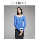 oeincococozi女装2024秋英伦新款休闲假两件套头针织衫毛衣女 本白 【假两件】 M L (衣长54C)