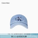 Calvin KleinJeans男女同款复古ck刺绣弯檐运动牛仔鸭舌帽棒球帽礼物4G5041G LHK-牛仔蓝 均码 OS
