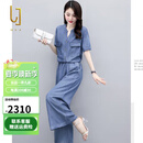 OLJ轻奢品牌套装女2025年夏季新款遮肚休闲宽松显瘦上衣裤子两件套 图片色 XL 123-135斤