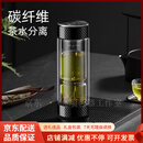 QWC轻奢品牌双层高硼硅玻璃杯男耐高温茶水分离泡茶水杯子礼品定制 50ml