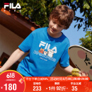 FILA【竹林多彩T】斐乐童装儿童抗菌短袖T恤2025年夏季男女童上衣