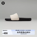lululemon丨restfeel slide 女士拖鞋 *徽标款 LW9FO8S 浅象牙白/黑/浅象牙白 38