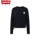 Levi's【商场同款】李维斯女士圆领抽绳针织衫潮流上衣时尚休闲 黑色 XS