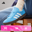adidas「T头鞋」VL COURT复古休闲板板鞋德训鞋男女阿迪达斯轻运动   蓝色/亮白/树脂黄   38