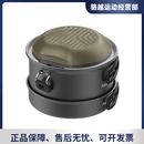 Awada户外炊具不粘煎锅套锅野营餐具露营专用锅具煎盘平底锅 【军绿】户外烹饪套装PLUS探索版