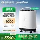 鱼跃5L升轻音升级医用低噪制氧机智能触屏带雾化8F-5W国家补贴