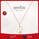 Qeelin麒麟官方 Wulu系列 18K玫瑰金钻石葫芦项链女 玫瑰色18K金 均码