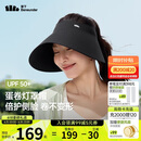 蕉下（beneunder）蛋卷灯罩帽大檐空顶帽防晒帽女遮阳帽登山帽太阳帽男UL712黑