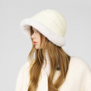卡蒙（Kenmont）可爱毛绒防风保暖渔夫帽女大头围羽绒防寒护耳气质盆帽km-5283