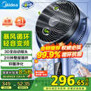 美的（Midea）【变频轻音】空气循环扇家用遥控电风扇四季净化扇轻音落地扇99%抑菌桌面小风扇大风力风扇GDG24ZR