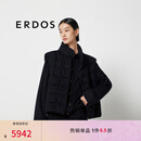 ERDOS 格纹绗缝保暖马甲简约休闲女棉服外套 黑 165/84A/M