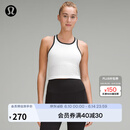 lululemon丨Ebb to Street女士短款工字运动背心*Contrast LW1EWFS 白/黑 S /6