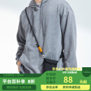SANWA SUPPLY时尚单肩斜挎手机包 CORDURA耐磨双机收纳袋 户外包大容量装水瓶 竖款 格调黑