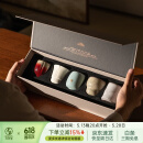 万仟堂（Edenus）主人杯泡茶杯陶瓷高端礼盒功夫茶具水杯汝窑送伴手礼盒 五大名窑A 五大名窑·千杯礼盒（5杯）