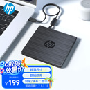 惠普（HP）外置光驱 外置DVD刻录机 读写/刻录二合一外接移动光驱USB超薄通用DVD8/CD24倍速 黑色