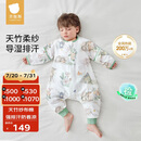 贝肽斯婴儿睡袋夏季竹棉纱布宝宝睡衣分腿儿童防踢被睡袋前4后2灵鹿 M
