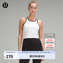 lululemon丨Ebb to Street女士短款工字运动背心*Contrast LW1EWFS 白/黑 S /6