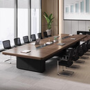 格之木新款办公会议桌长桌现代简约会议室桌椅组合长条桌洽谈员工培训桌 3.5*1.4米+12把椅子