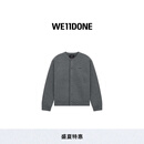 WE11DONE【明星同款】经典款字母LOGO针织开衫简约休闲 炭灰色 S