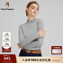 Hush Puppies【舒适弹力】暇步士女装秋季百搭精致半高领打底衫 雾灰色 M