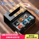 苏氏陶瓷（SUSHI CERAMICS）手绘釉画彩茶杯千里江山六色功夫茶杯节日伴手礼茶具手提礼盒套装