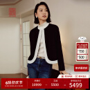 EP雅莹高端系列 小香风撞色包边毛呢外套 春装商场同款1201C 藏青 XL /5