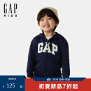 GAPGap男幼童2025春季新款经典大logo拉链连帽卫衣儿童装美版744384