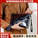 GERMOLU轻奢品牌男士手拿包男真皮手包长款拉链钱包多功能牛皮夹卡包 黑色