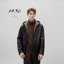 1436Leisure& Adventure 2025年秋冬新品连帽男士皮外套皮衣 黄铜棕 XL