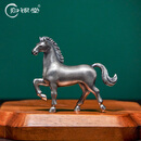 归银堂足银茶宠十二生肖摆件创意茶玩把件纯银999生肖送礼银器茶具配件 生肖马 60克+证书+礼盒