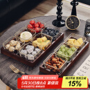 格娜斯 玻璃水果盘客厅轻奢创意零食分格干果盘北欧ins网红点心糖果盘