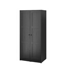 宜家（IKEA）RAKKESTAD 拉科斯塔德 双门衣柜 79x176 黑褐色 AP 30453759